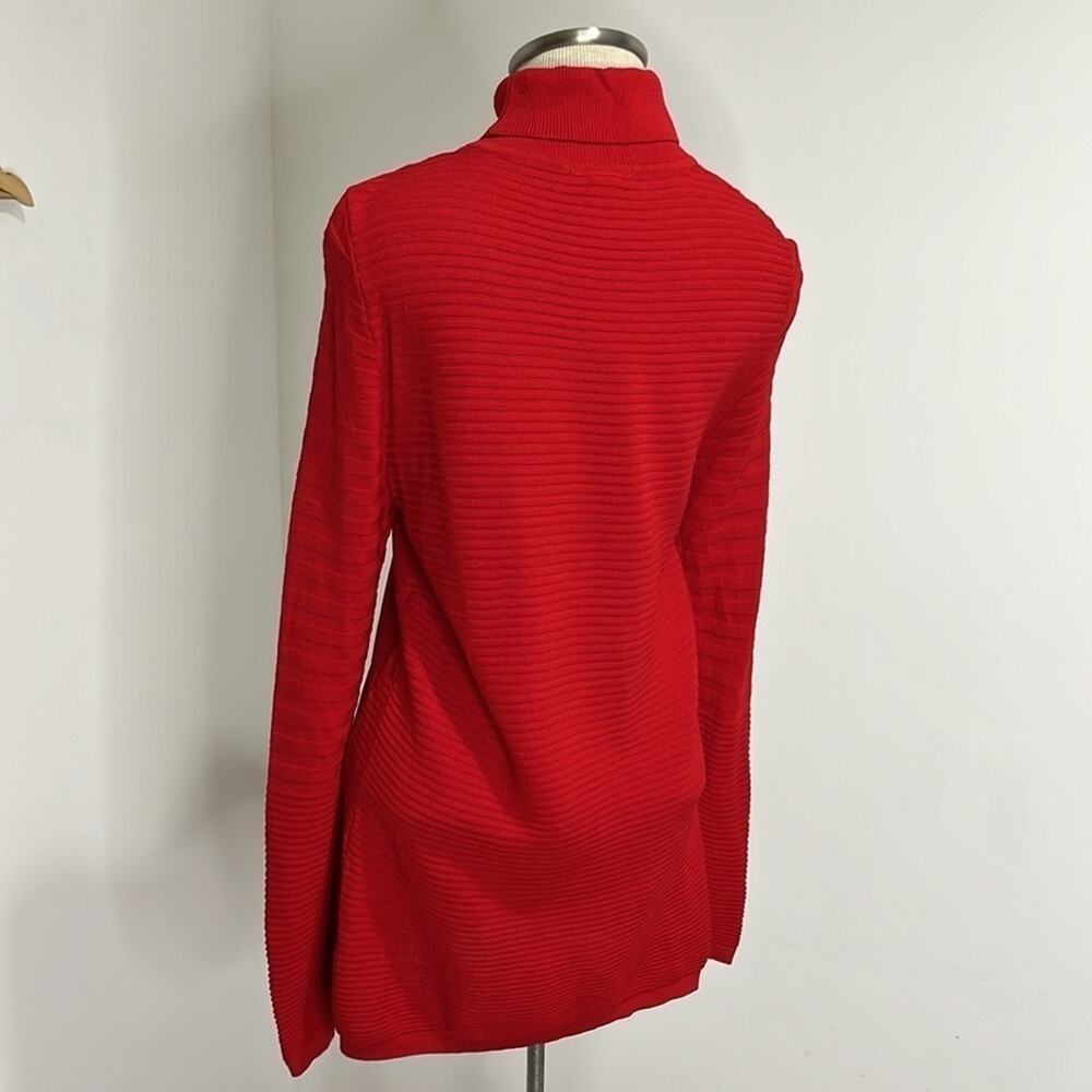 Renuar Women's Red Turtleneck Sweater Size S Old Money 90s Y2K Gilmore - Picture 11 of 12